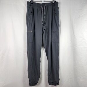 Eddie Bauer Womens Flexion Fleece Lined Jogger Pants Gray Size 12 Cargo Utility